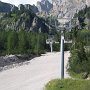 .... saliamo con la seggiovia verso il Rif. Son Forcia.